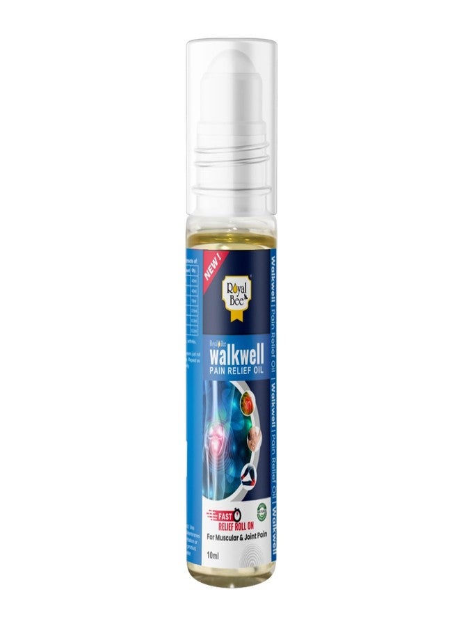Walkwell Rapid Pain Relief Ayurvedic Oil (10 ml) Roll on, Joints Pain, Knee Pain, Neck Pain, Back Pain, Shoulder Pain | Fast-Absorbing | Non-Greasy Formula | Effective and Long Lasting Pain Relief Oil, Suitable for Sports & Gym related injuries