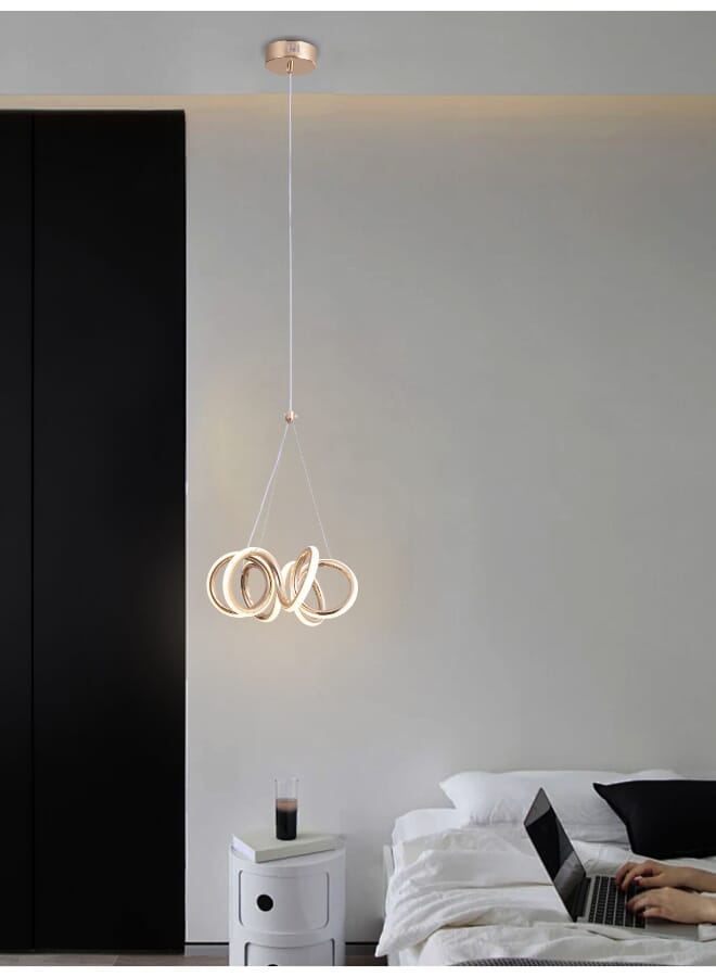 Best Power Modern LED Ceiling Pendant Lamp 6891-1 – 3 Lighting Modes, 28W, 80cm Adjustable Length – Elegant Hanging Light for Living Room, Dining Room, and Bedroom  - Image 1