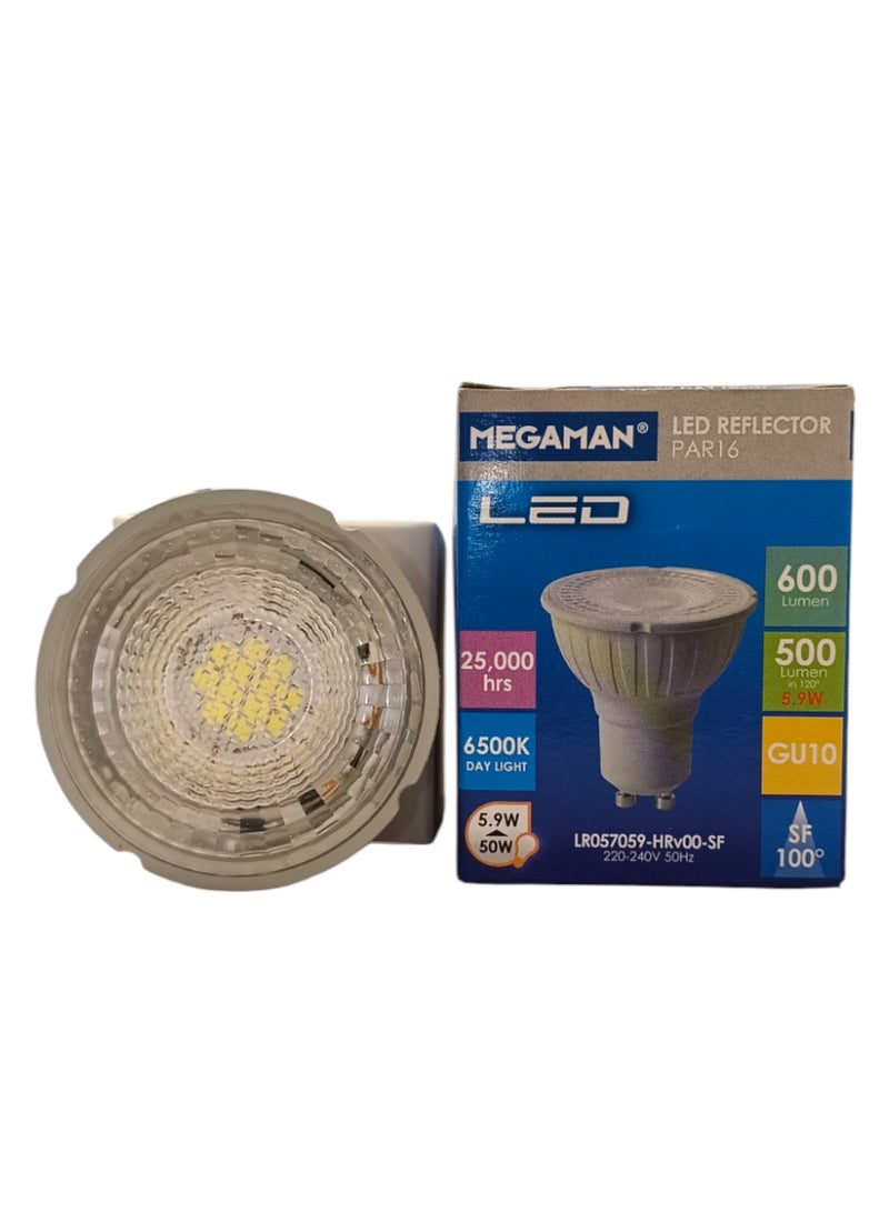 ميجامان Megaman LED GU10 5.9W Bulb LR057059-HRv00-SF  White - (6500K) - Image 1
