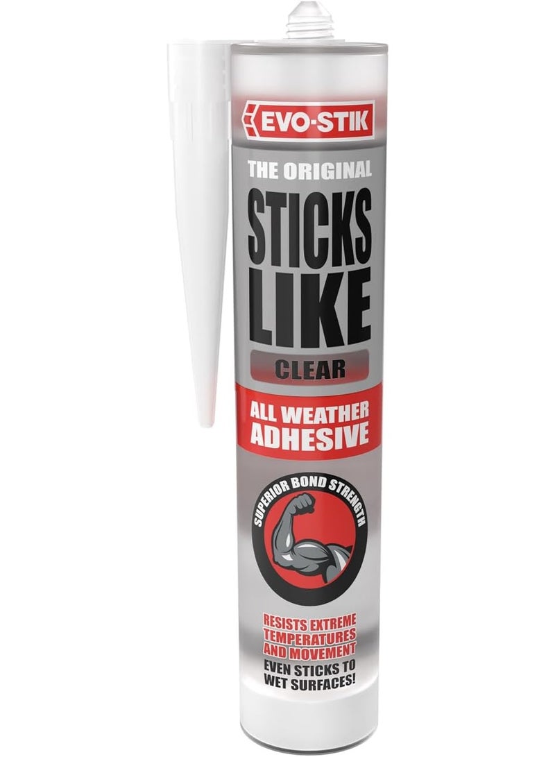 EVO-STIK The Original Sticks Like Clear All Weather Adhesive 290 ML - Image 1