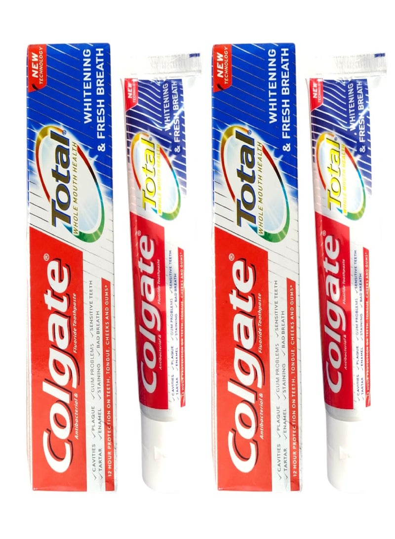Colgate 2 pices of Colgate Total Toothpaste Whitening&Fresh Breath 2X 100ml - Image 1