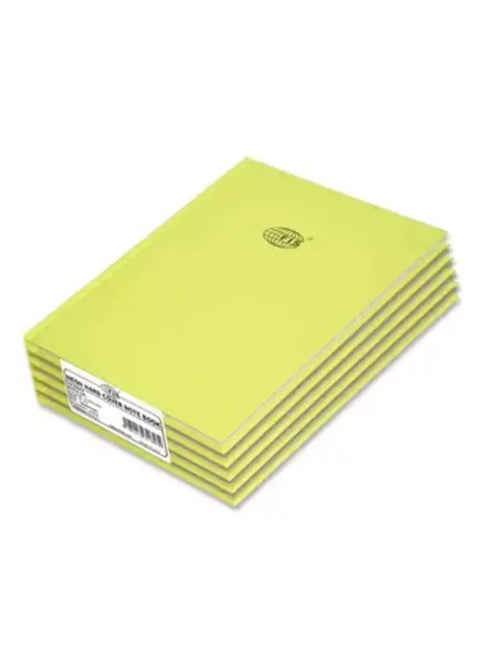 5-Piece FIS Neon Hard Cover Notebook Single Line 9X7 Inch, 100-Sheets, Cybel Yellow - FSNB97N363