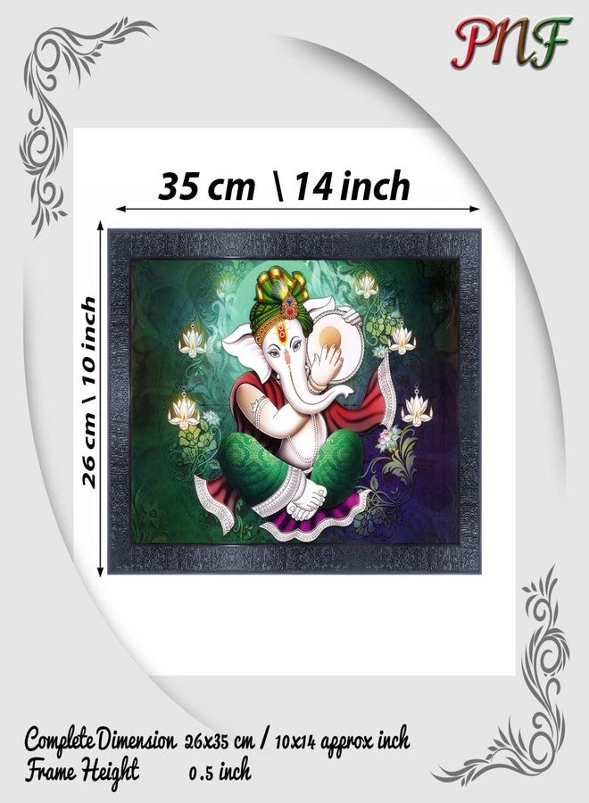pnf Poster And Frames Ganesh Ji Wooden Photo Frame With Acrylic Sheet | For Living, Pooja Room | Home Decoration Item | Best Gifting Option (10 * 14inch,Multicolour,Synthetic) 11708 - Image 2