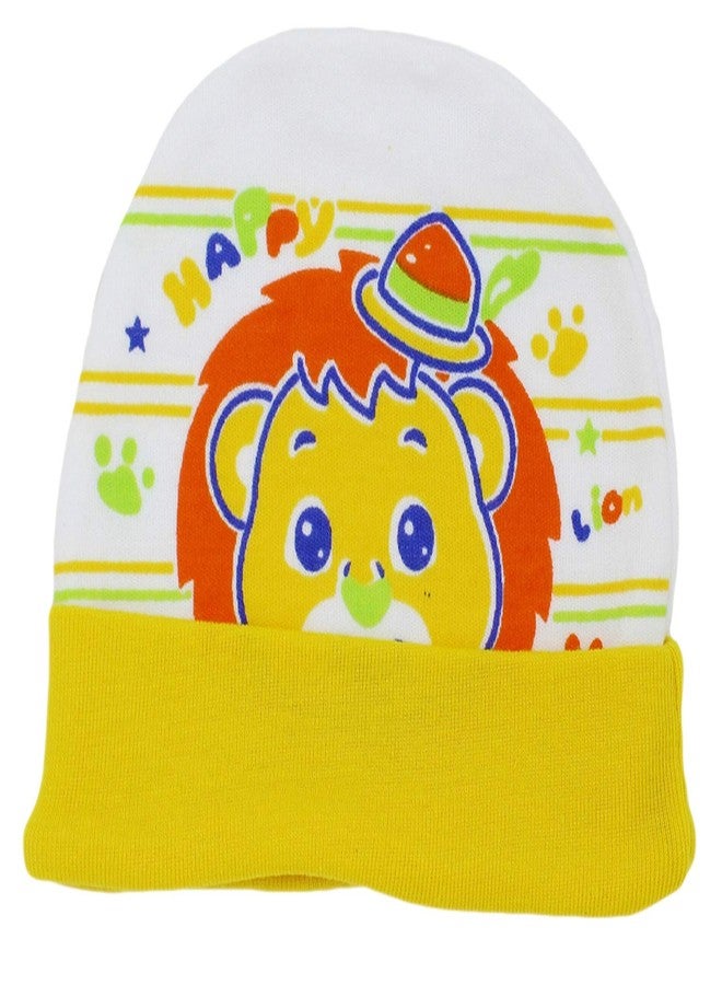 Neska Moda Baby Yellow Mittens, Booties with Cap Set 3 Pcs Combo (0-6 Months) - Image 2