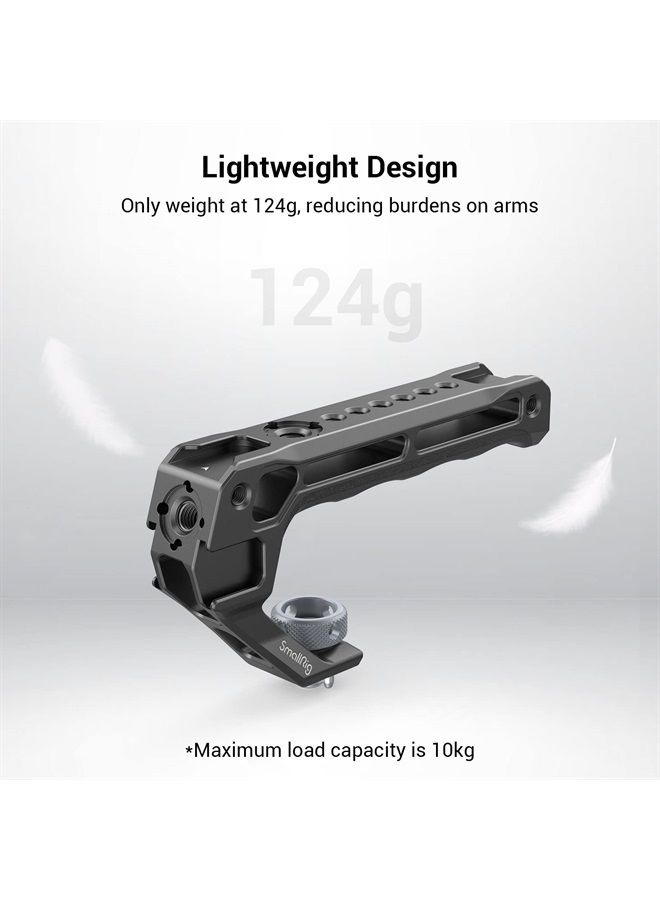 SMALLRIG SmallRig Top Handle with 3/8"-16 Locating Pins for ARRI Grip for Camera Cage, Universal Video Rig with 5 Cold Shoe Adapters to Mount DSLR Camera with Microphone/LED Light/Monitor - 3765 - Image 3