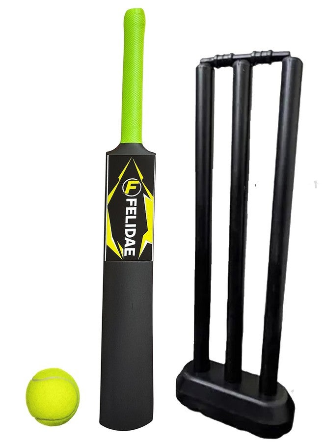 FELIDAE (Size - 3) Kids Plastic Cricket Bat Kit (6 to 12 Years) 1 Tennis Ball / 1 Plastic Bat/Full Wicket Set for Kids - Image 1
