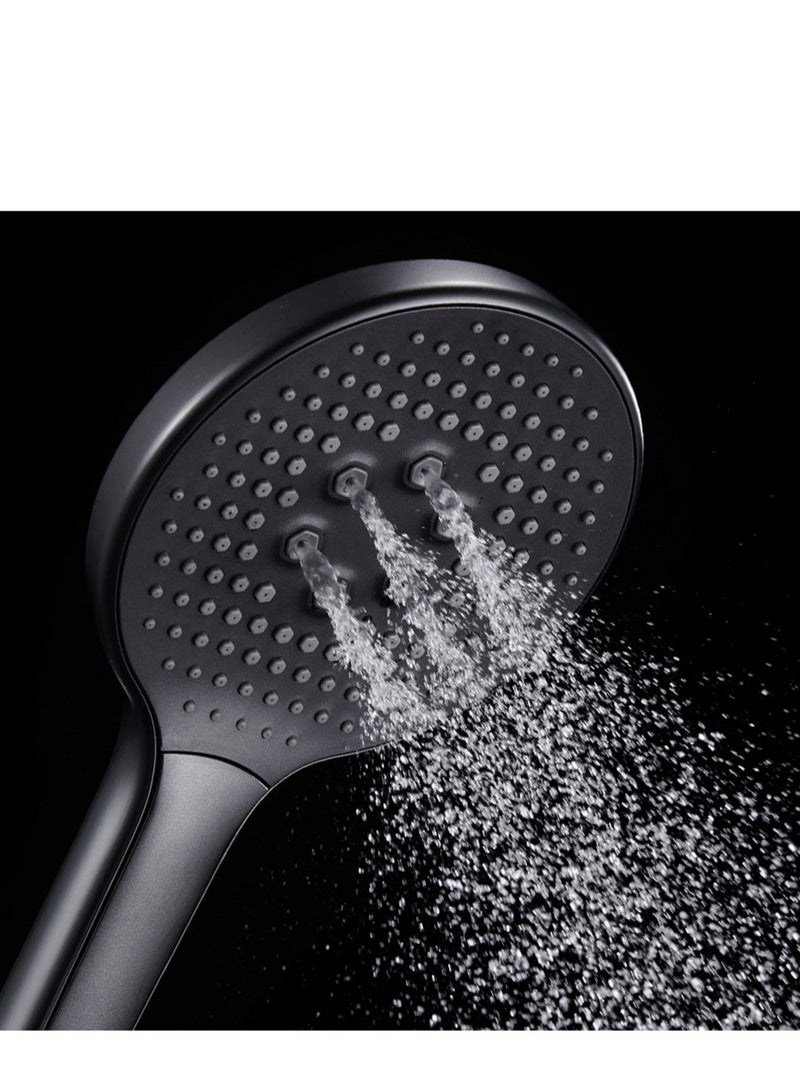 High-Pressure Shower Head with Handheld 3 Mode Spray Showerhead 5 Inch Large Face Black Handheld Shower Head Adjustable Shower Bracket Holder - Image 5