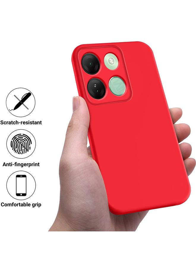 Zaboon Case For Infinix Smart 7 HD Pure Color Liquid Silicone Shockproof Phone Case - Image 2