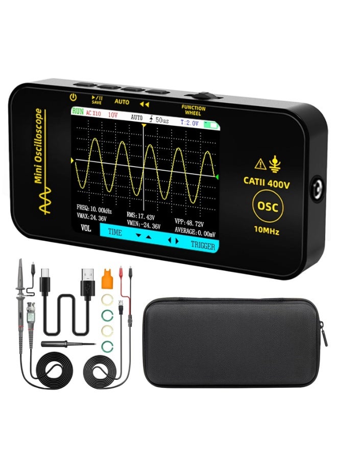 BSIDE Handheld Digital Oscilloscope 3.2” TFT LCD Scope Tester, 10MHz Bandwidth with 48MSa/s Sampling Rate, Potable Automotive Oscilloscope with Auto/Nomal/Single Trigger for Audio Amplifier Hobbyist - Image 1
