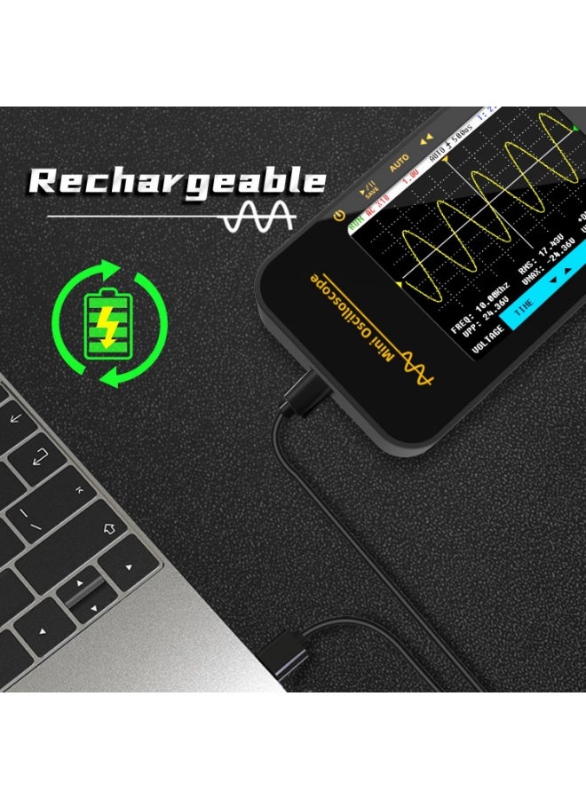 BSIDE Handheld Digital Oscilloscope 3.2” TFT LCD Scope Tester, 10MHz Bandwidth with 48MSa/s Sampling Rate, Potable Automotive Oscilloscope with Auto/Nomal/Single Trigger for Audio Amplifier Hobbyist - Image 5