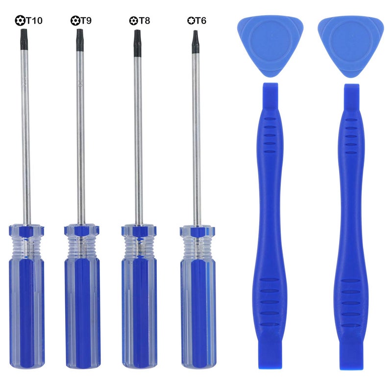T6 T8 T9 T10 Torx ScrewdriverTR9 Torx Security Screwdriver for PS4 Precision Magnetic Screwdriver Set Repair Tool Kit for Xbox OneXbox 360 ControllerPS3PS4with Safe Pry Tools