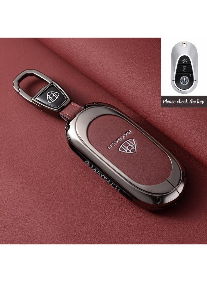 High-end car key cover suitable for Mercedes Maybach, GLS480 key cover, GLS600, GLS450, S-Class, all-inclusive premium metal material key cover