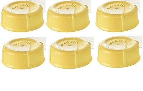 Medela 6 Medela Solid Lids Yellowsolid capbottle lidbottle solid cap for Medela Bottles - Image 1