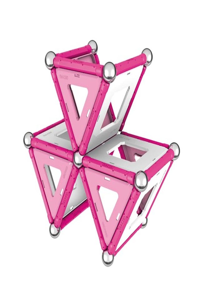 جيوماغ جيوماج - وردي - مجموعة بناء مغناطيسية مكونة من 68 قطعة، لعبة بناء معتمدة من STEM، آمنة للأعمار من 3 سنوات فما فوق (342) - Image 5