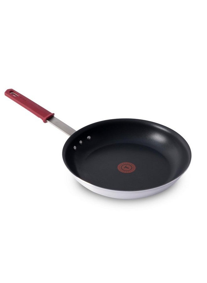 T-fal Professional VX3 Brushed Nonstick Fry Pan with Stainless Steel Handle 12 Inch, Oven Broiler Safe 400F, Cookware, Pots and Pans, Skillet, Restaurant & Business Grade, Certified NSF and CBA, Black - Image 1