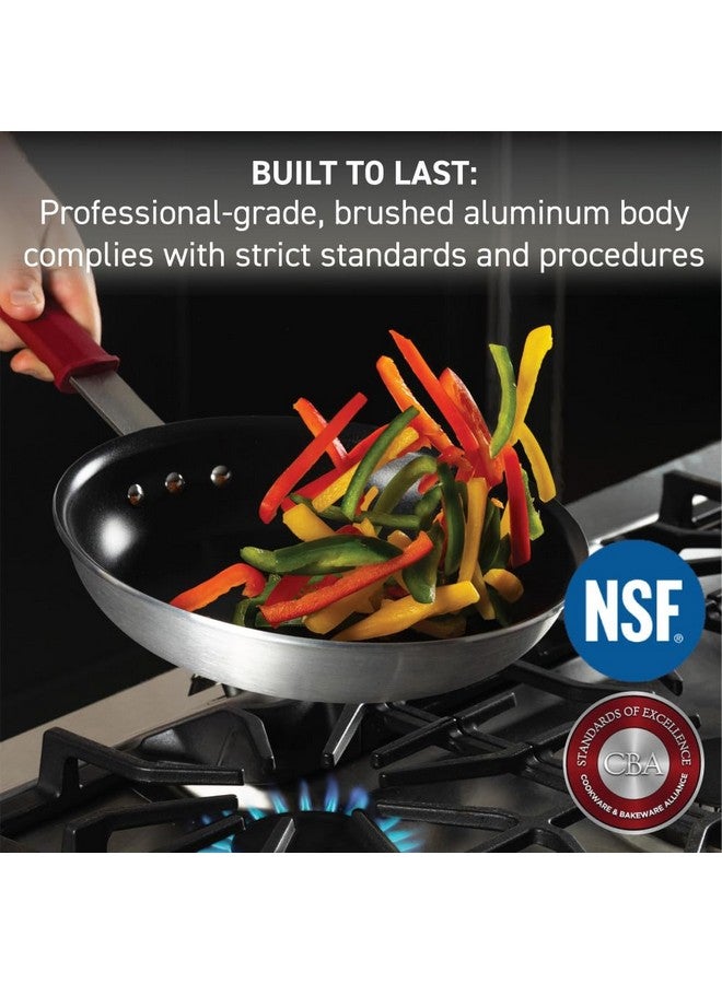 T-fal Professional VX3 Brushed Nonstick Fry Pan with Stainless Steel Handle 12 Inch, Oven Broiler Safe 400F, Cookware, Pots and Pans, Skillet, Restaurant & Business Grade, Certified NSF and CBA, Black - Image 2