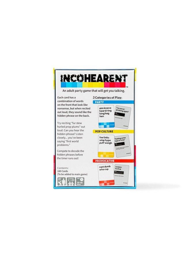 Incohearent Fresh Phrases Expansion Pack Designed To Be Added To Incohearent Core Game