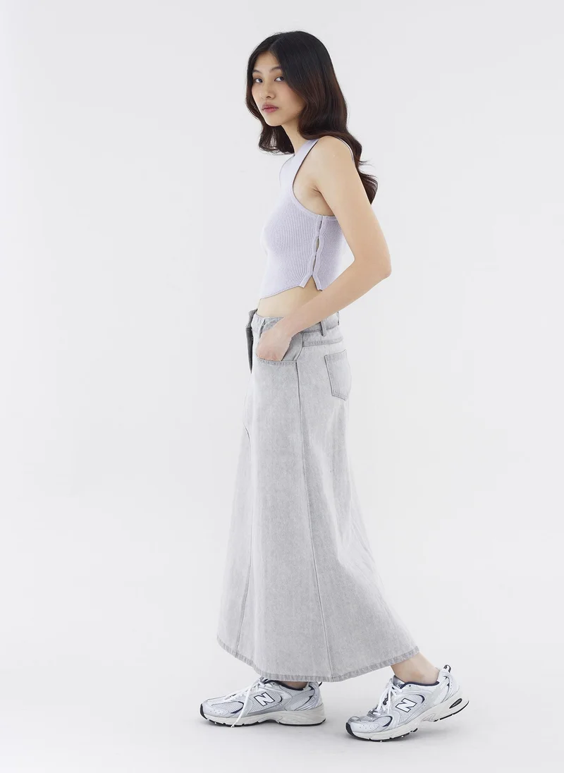 ذا اديتورز ماركت Dorah Mid-Rise Denim Skirt