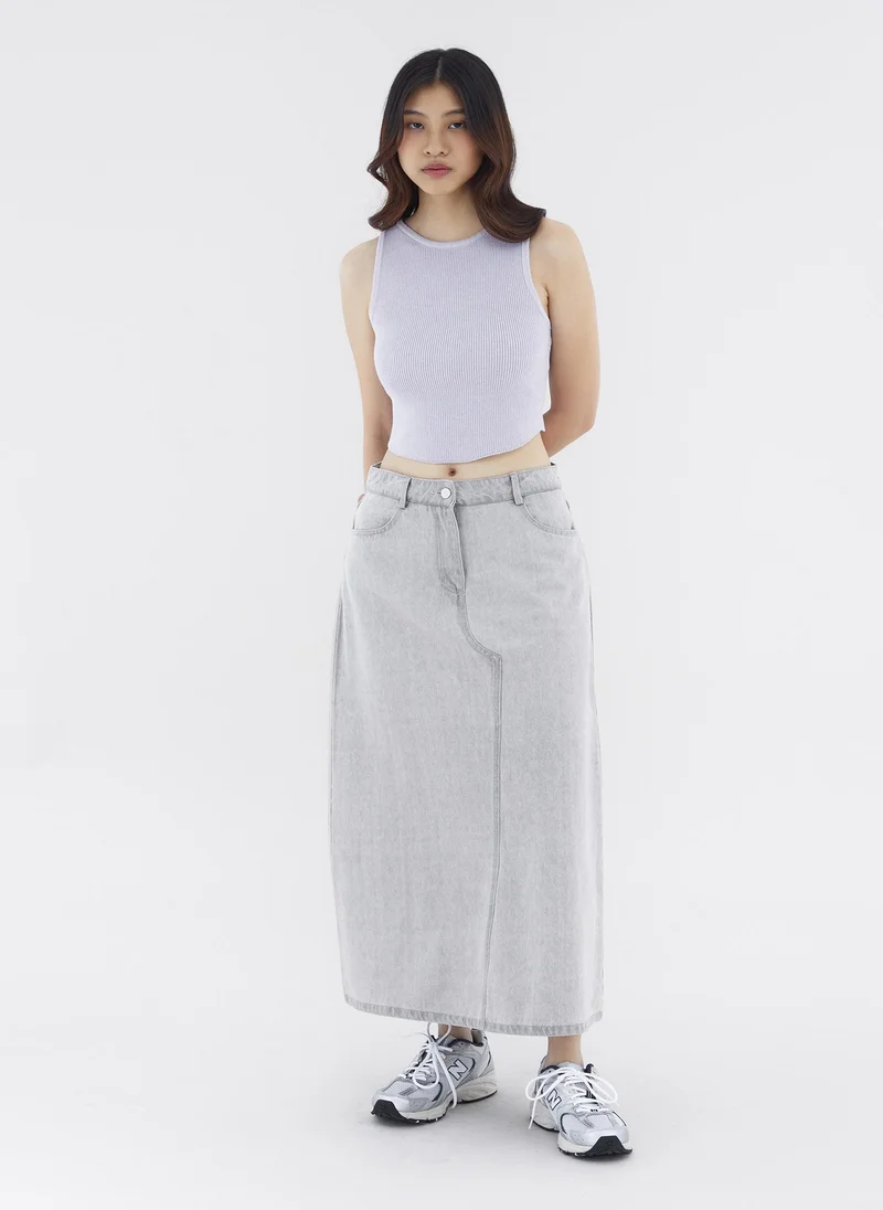 The Editor's Market Dorah Mid-Rise Denim Skirt