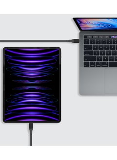Momax Momax Flow 100W USB-C to USB-C 2m Braided Cable, Fast Charging, and Data Transfer, Black  - Image 3
