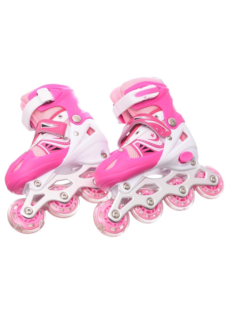 Sports - Kids Sport Shoes Wheel Skate Roller Shoes Skateboard Girl And Boy Drive Roller Skate Shoes with wheels Double Push Button Adjustable - Image 1