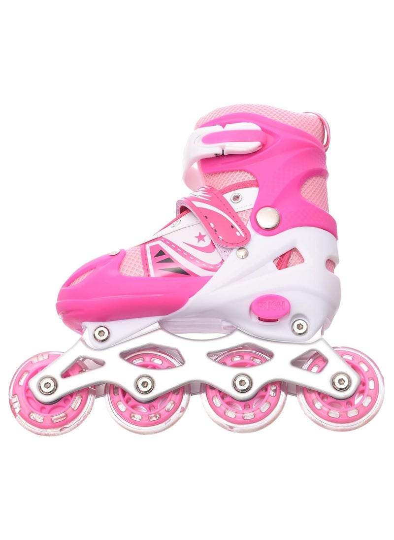 Sports - Kids Sport Shoes Wheel Skate Roller Shoes Skateboard Girl And Boy Drive Roller Skate Shoes with wheels Double Push Button Adjustable - Image 1