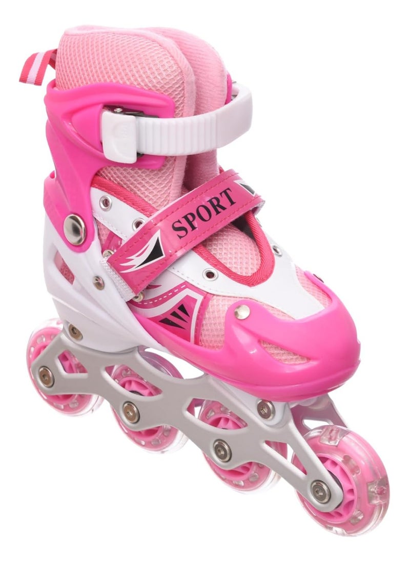 Sports - Kids Sport Shoes Wheel Skate Roller Shoes Skateboard Girl And Boy Drive Roller Skate Shoes with wheels Double Push Button Adjustable - Image 1