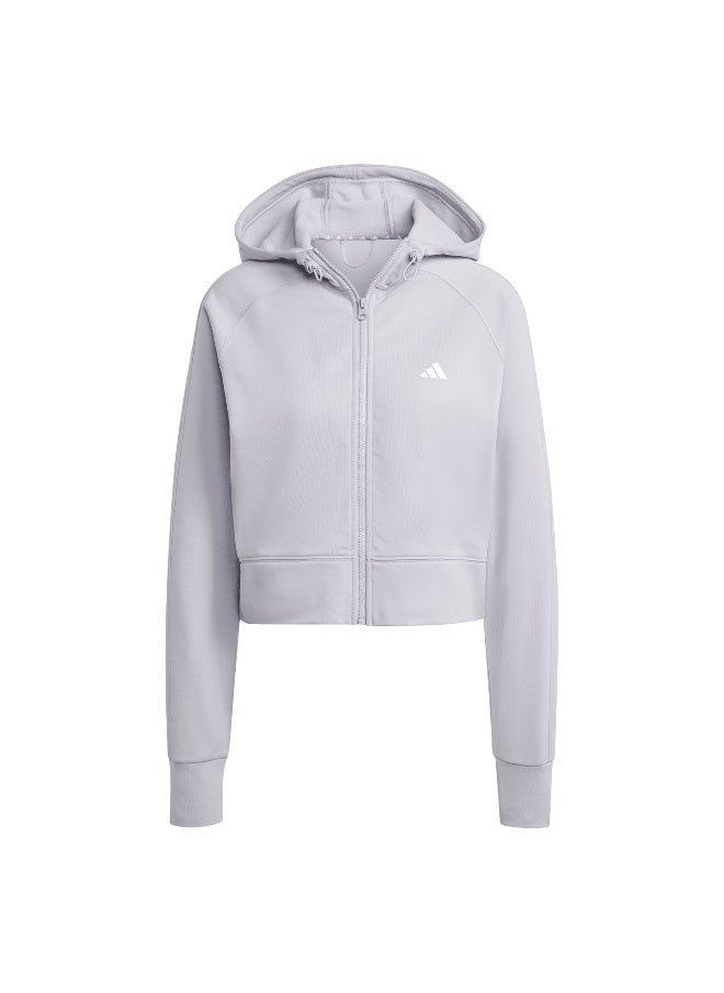 Adidas adidas W Gg Fz Hd Grey Training Track Tops 2XS  - Image 1