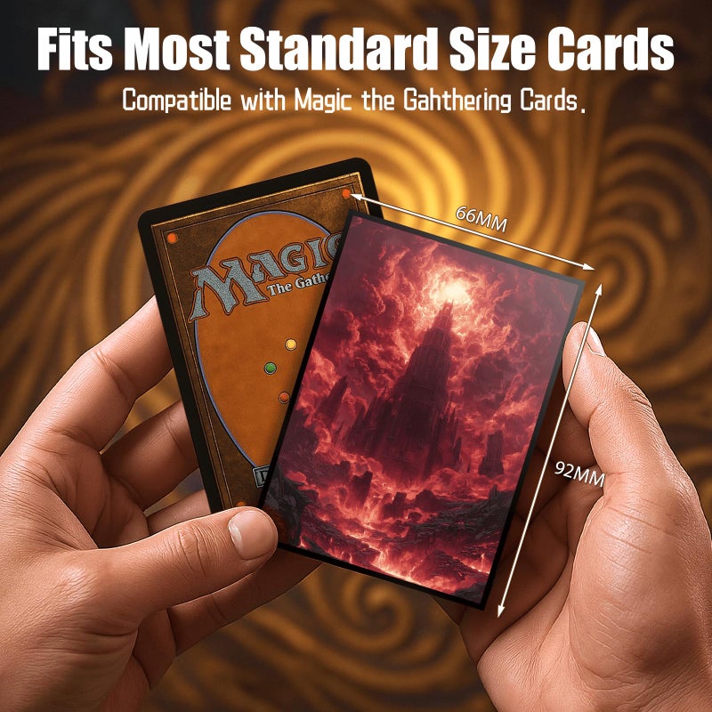Kiiransr MTG Card Sleeves - Mountain - Utility Lands Series - Ultra Clear Front & Matte Finish Back, 100 Count Standard Size Matte Art Sleeve for Magic The Gathering - Image 4