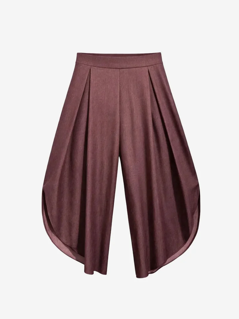 ميكسراي MIXRAY High Waist Pleated Wide Leg Trousers