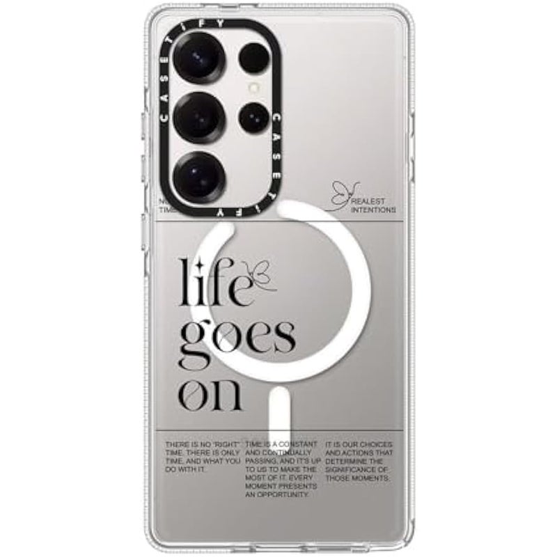 Casetify Magnetic Clear Galaxy S25 Ultra Case 【Compatible with Magsafe】 - Life Goes On - Image 1
