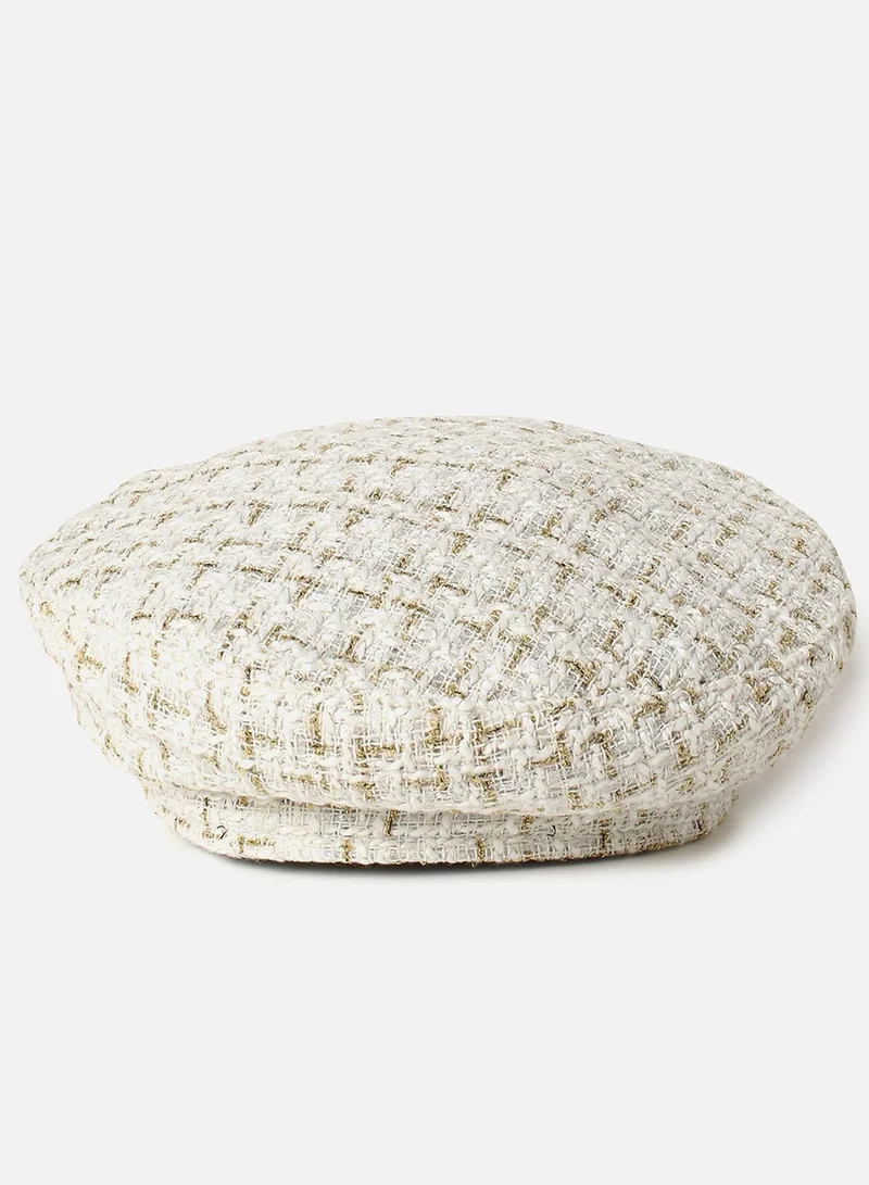Haute Sauce  Stylish White Textured Hat for Women | Best Price UAE