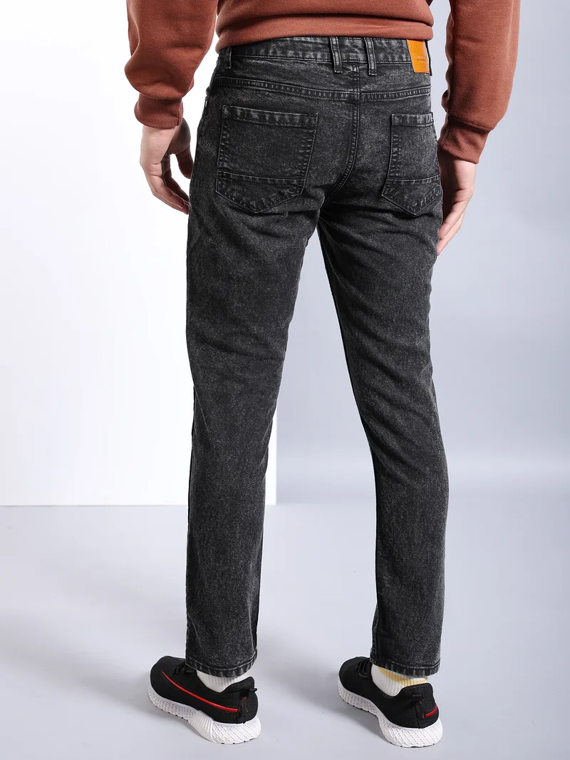 ذا انديان كراج كو Men Slim Fit Solid Mid-Rise Stretchable Jeans
