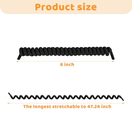 Clofiak 12Pcs Curly Elastic Shoe Laces, No Tie Shoelaces, Tieless Shoelaces, Anti-Fall for Adults Sneakers - Image 2