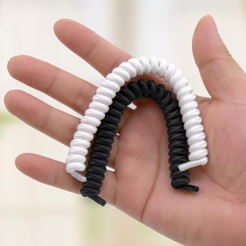 Clofiak 12Pcs Curly Elastic Shoe Laces, No Tie Shoelaces, Tieless Shoelaces, Anti-Fall for Adults Sneakers - Image 3