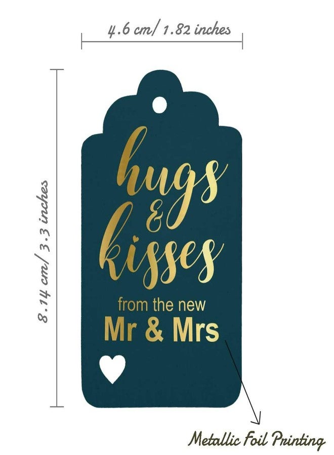 Inkdotpot Pack of 100 Hugs and Kisses from The New Wedding Favor Paper Tags Craft Gold Foil Hang Tags - Image 5