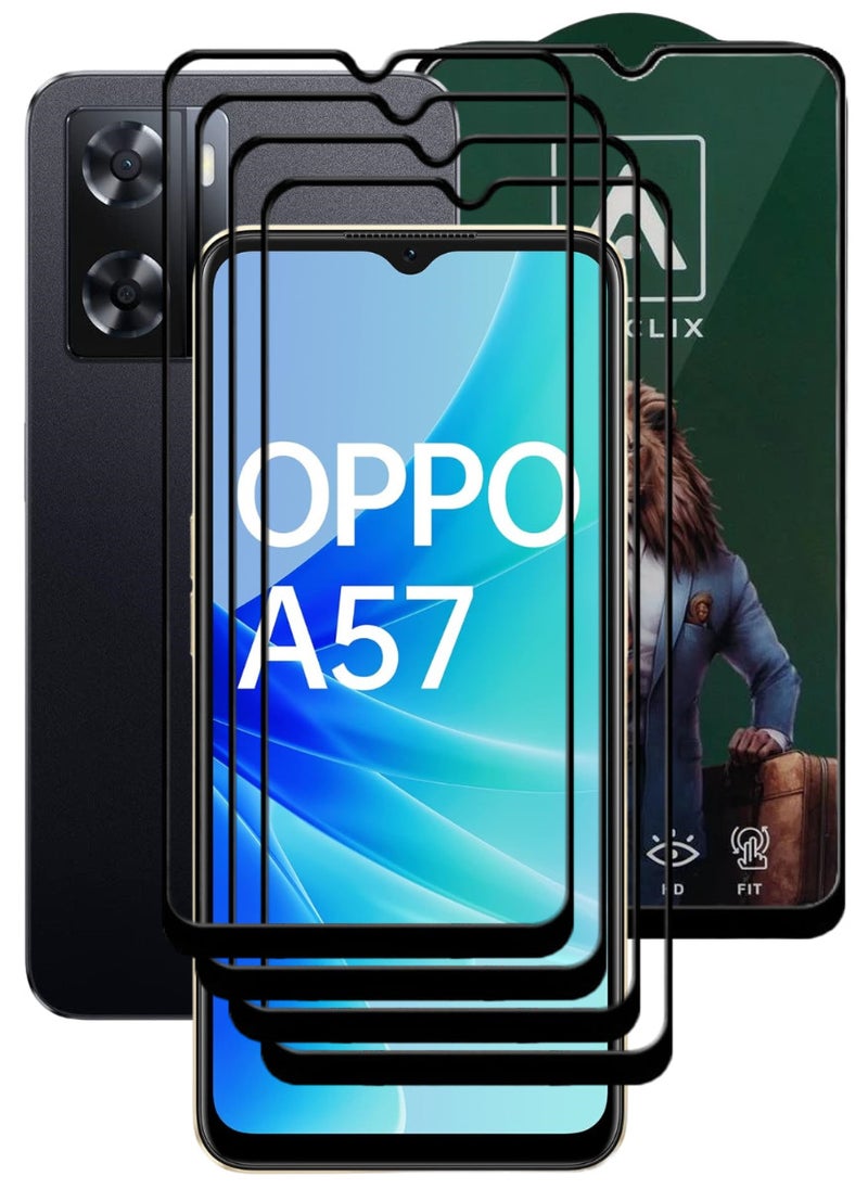 ACLIX 4 Pieces Antistatic ESD Dustproof Premium Quality High Definition Tempered Glass Screen Protector Designed For Oppo A57 - Image 1