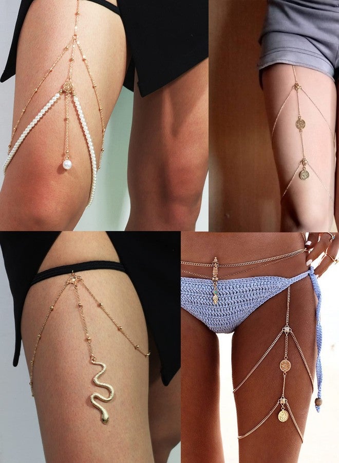 تورنيتو مجموعة تورنيتو من 4-8 قطع من سلاسل الجسم المثيرة، سلسلة للبطن والخصر، قلادة صيفية للشاطئ، بيكيني، حمالة صدر، مجوهرات للجسم للنساء، لون ذهبي، سبيكة صلبة، زركونيا مكعبة - Image 2