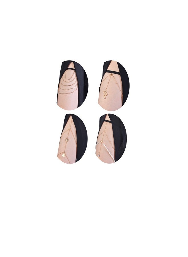 تورنيتو مجموعة تورنيتو من 4-8 قطع من سلاسل الجسم المثيرة، سلسلة للبطن والخصر، قلادة صيفية للشاطئ، بيكيني، حمالة صدر، مجوهرات للجسم للنساء، لون ذهبي، سبيكة صلبة، زركونيا مكعبة - Image 1