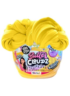 COMPOUND Kings Fluffy Butter Cloudz Compound Bucket For Girls & Boys | Sensory Toys | Non-Toxic & Non-Sticky | Stress Relieving Tactile | Yellow Banana Slime Gift  - Image 1