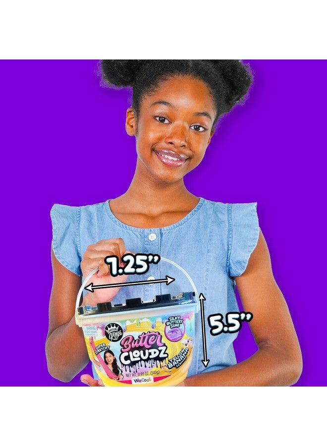COMPOUND Kings Fluffy Butter Cloudz Compound Bucket For Girls & Boys | Sensory Toys | Non-Toxic & Non-Sticky | Stress Relieving Tactile | Yellow Banana Slime Gift - Image 5