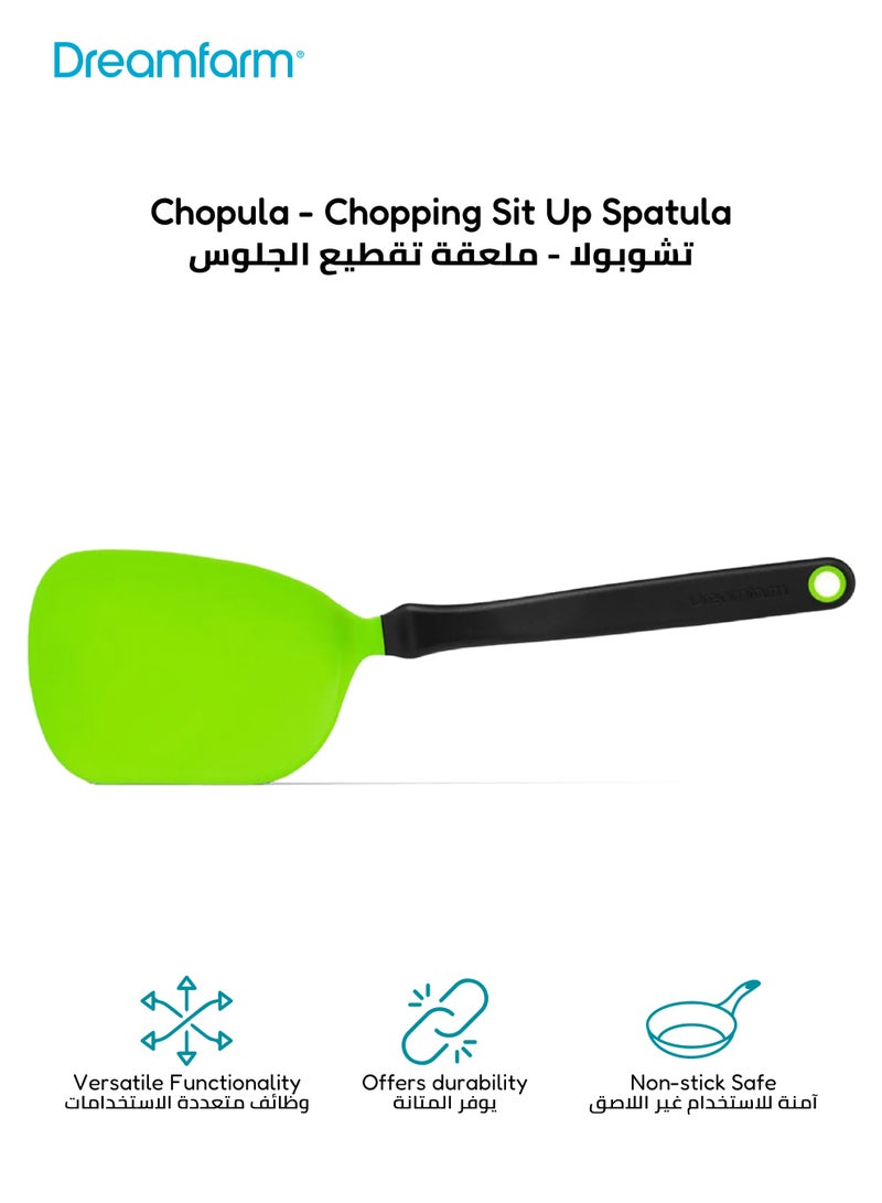 Dreamfarm Non-Stick Safe Flexible Spatula | 12” Heat-Resistant Nylon with Angled & Curved Head | Safe for Non-Stick Cookware | Easy Lift for Delicate Foods | Black | 29.46 x 7.62 x 1.27 CM - Image 1