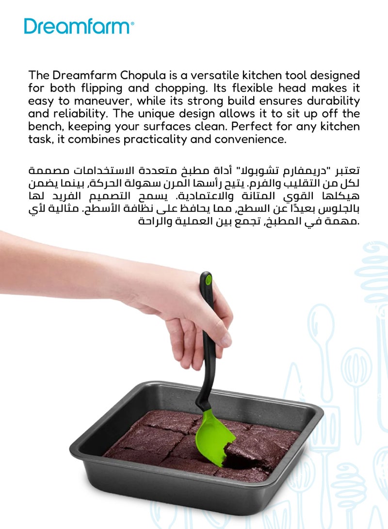 Dreamfarm Non-Stick Safe Flexible Spatula | 12” Heat-Resistant Nylon with Angled & Curved Head | Safe for Non-Stick Cookware | Easy Lift for Delicate Foods | Black | 29.46 x 7.62 x 1.27 CM - Image 5