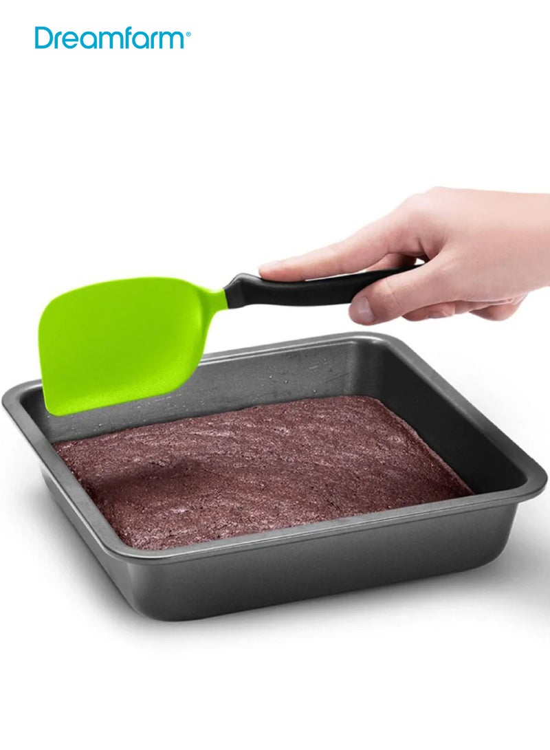 Dreamfarm Non-Stick Safe Flexible Spatula | 12” Heat-Resistant Nylon with Angled & Curved Head | Safe for Non-Stick Cookware | Easy Lift for Delicate Foods | Black | 29.46 x 7.62 x 1.27 CM - Image 2