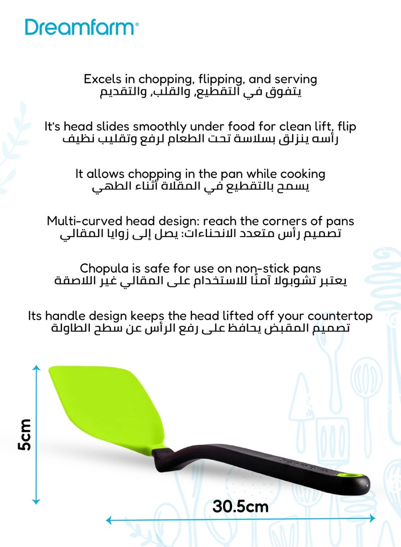 Dreamfarm Non-Stick Safe Flexible Spatula | 12” Heat-Resistant Nylon with Angled & Curved Head | Safe for Non-Stick Cookware | Easy Lift for Delicate Foods | Black | 29.46 x 7.62 x 1.27 CM - Image 4