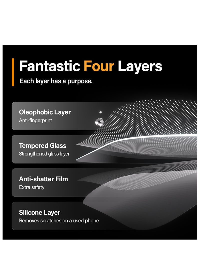 PanzerGlass - PanzerGlass™ Privacy Screen Protector for iPhone 15 Pro - Ultra-Wide Fit and scratch-resistant tempered glass iPhone screen and privacy protector - with mounting aid for easy installation - Image 1