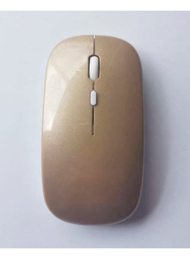 Bluetooth Dual-mode Wireless Mouse Charging Silent Power Display Office Gaming Glowing Mouse For Digital Computer Use-Color:Bluetooth Dual Mode Enhanced Edition-Tuhao Gold - Image 1