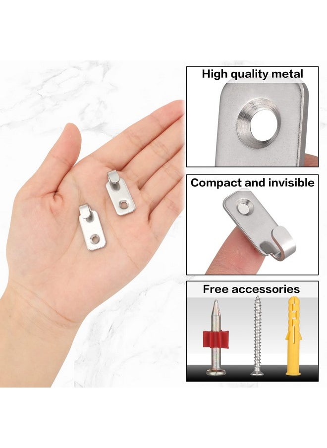 Sosation - 25 Pcs Wall Mount Hooks J Hooks For Hanging Mirror Hanging Hardware 304 Stainless Steel Mini J Hook For Hanging Art Heavy Duty Hanger With Screws For Picture Frames Wire Key Bag Silver - Image 1