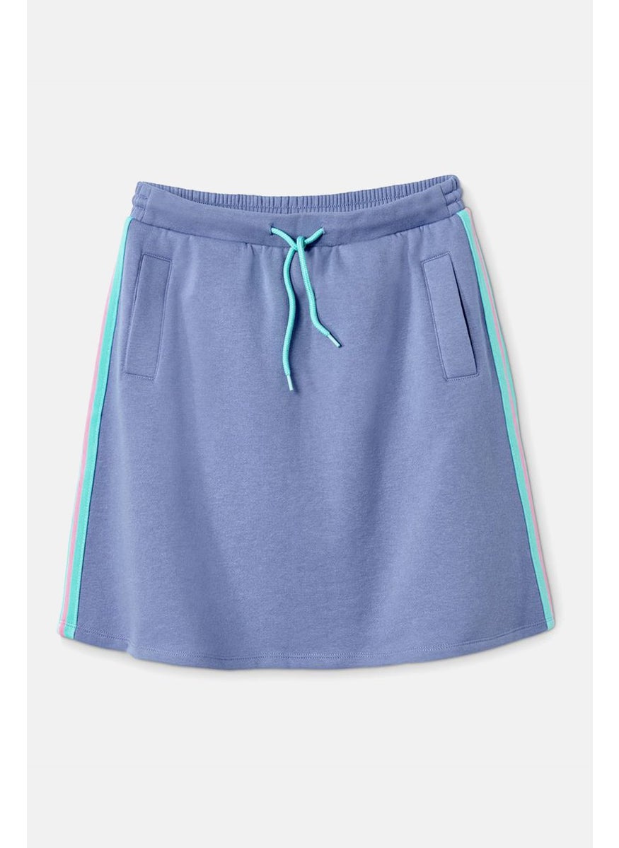 Tchibo - Kids Girl Drawstring Stripe Mini Skirt, Light  Blue - Image 1