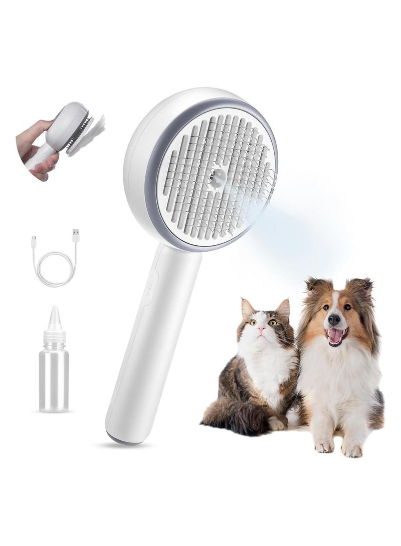 general Cat Steam Brush, 3-in-1 Cat Steam Brush with Water Tank, Pet Grooming Brush for Shedding, Tangled and Loose Hair - Perfect for Longhair and Shorthair Cats - With Release Button Suitable for Travel - Image 1